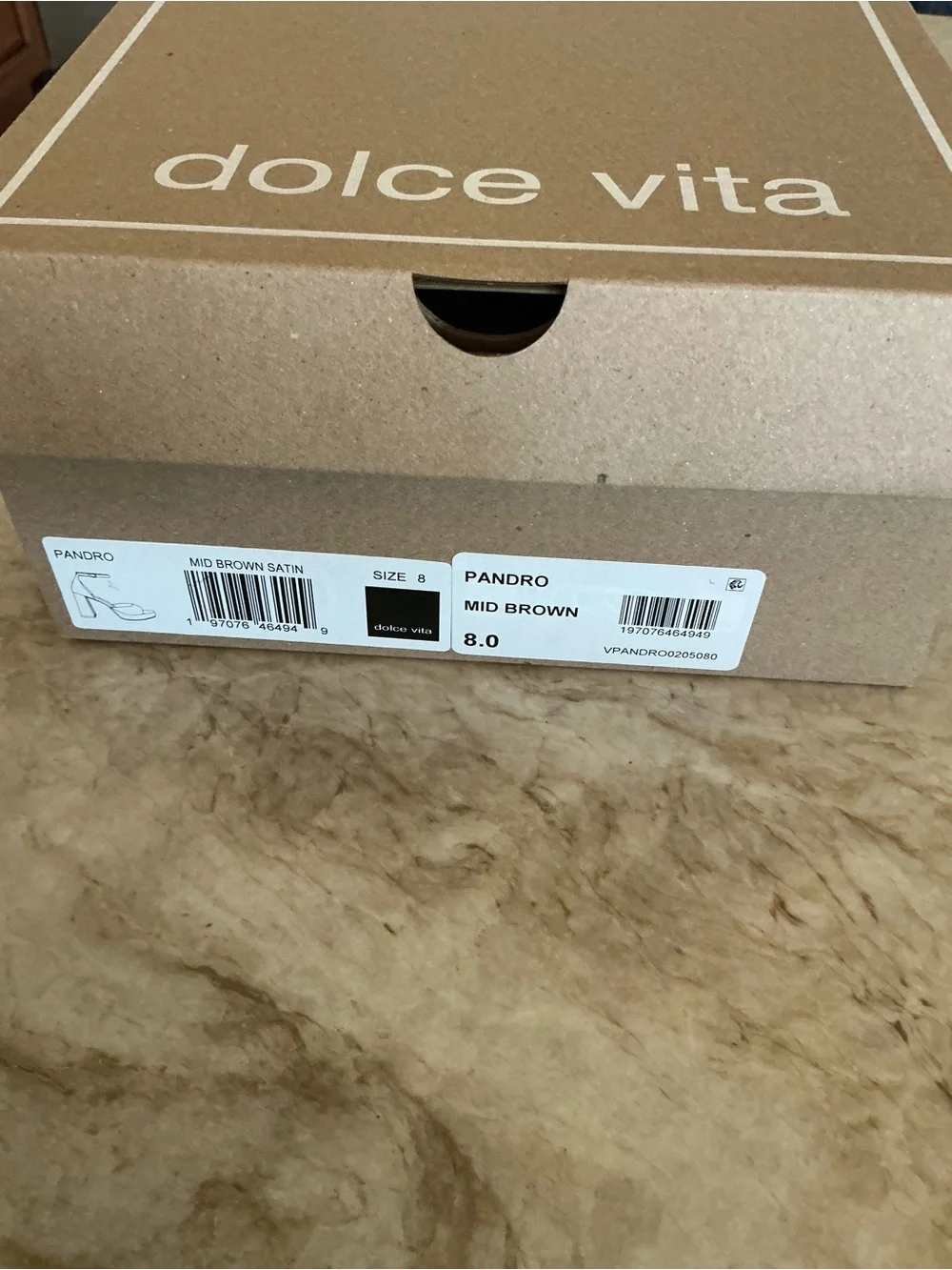 Dolce Vita Chestnut Brown Platform Ankle-Strap Sandal